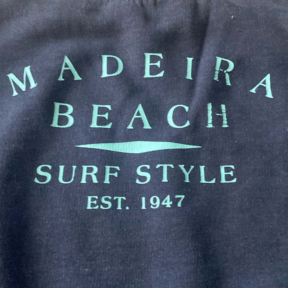 Unisex large (14-16) Madeira Beach Surf Style blue long sleeve sweatshirt